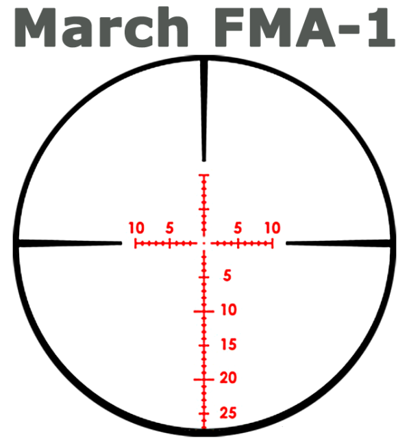 FMA-1 reticle